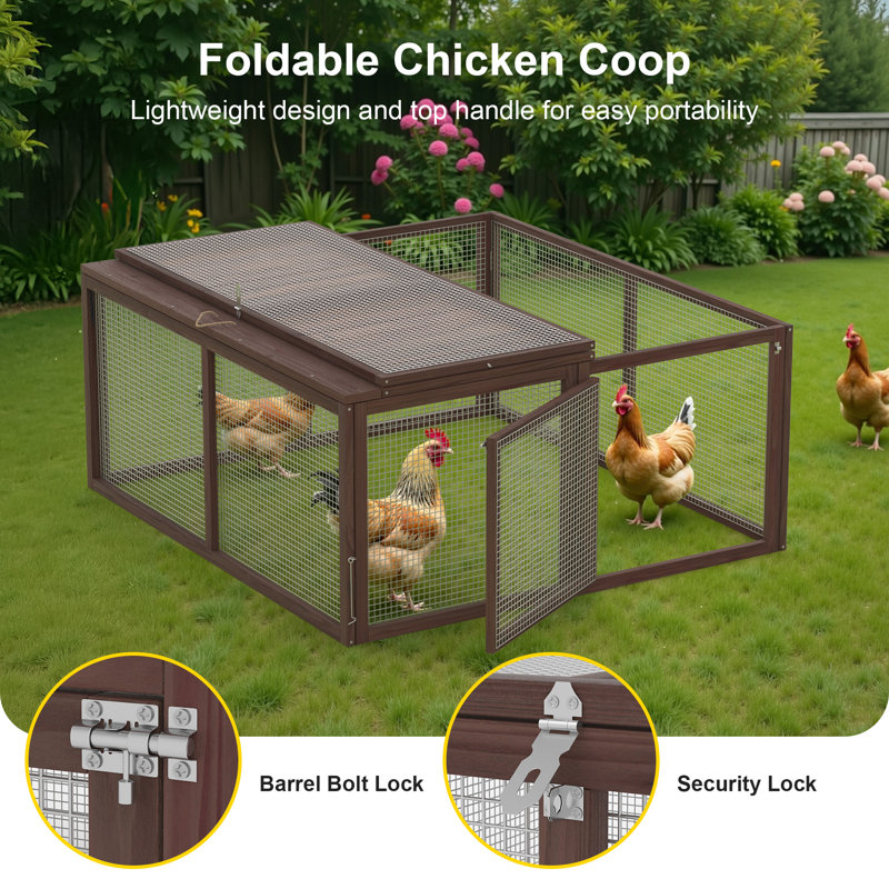 Tucker Murphy Pet™ Portable Chicken Run Rabbit Hutch Folding